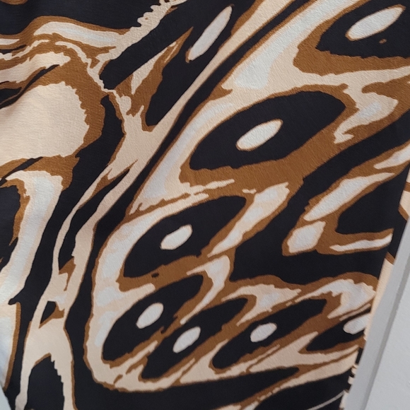 Dvf Denise Silk Pants in Abstract Wing Black Size Medium - Picture 11 of 12